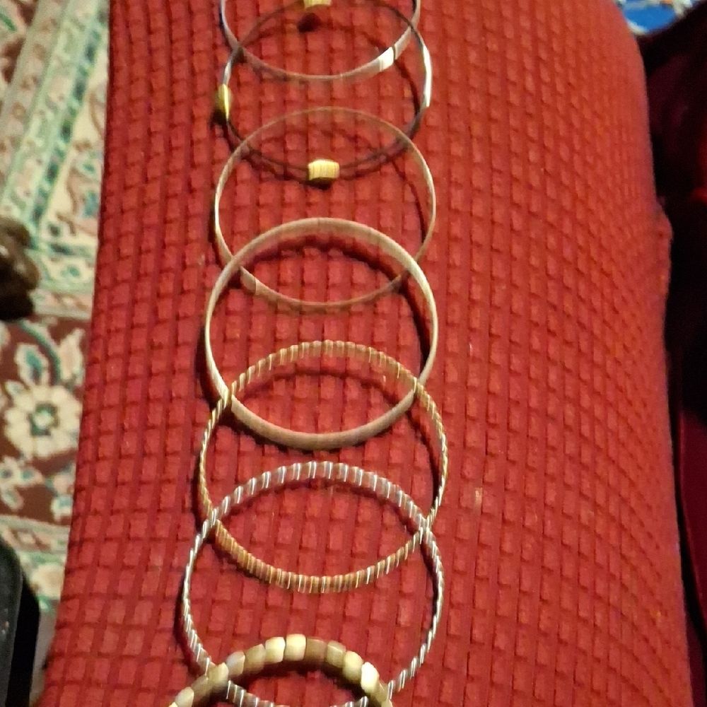 Various Silver and Gold Bracelet/Bangles Set Of 6